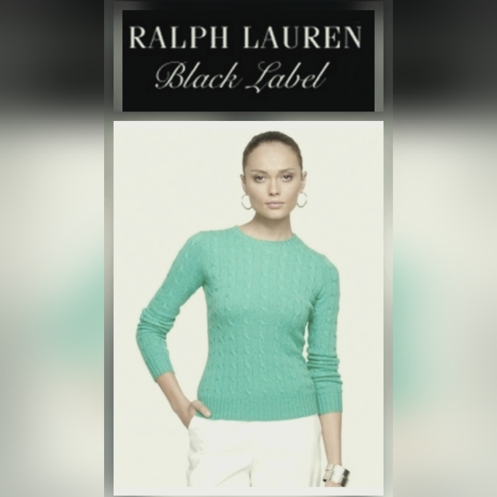 RL BLACK LABEL Mint-Green Cashmere Sweater